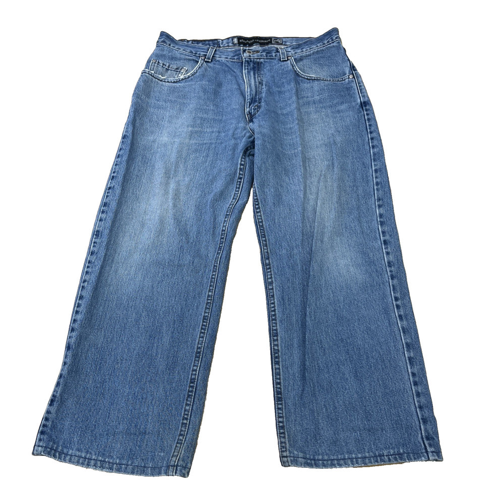 Vtg Levis Silver Tab Relaxed Straight Loose Jeans Mens 34X26 USA Made 90s Y2K
